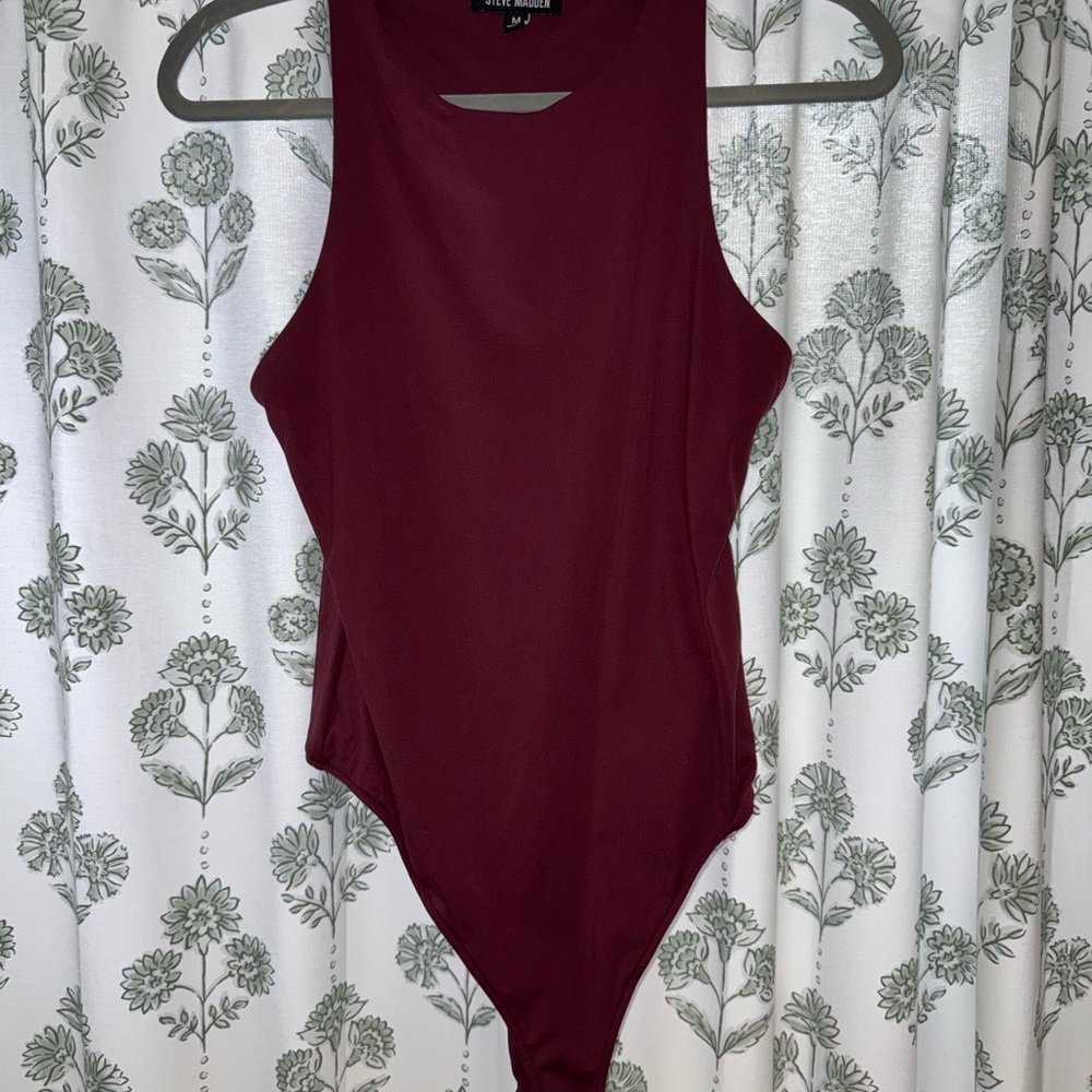 Burgundy Steve Madden Bodysuit